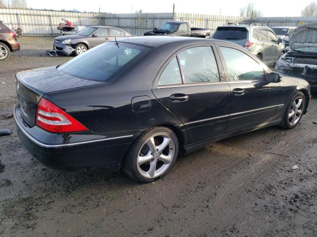 WDBRF52H46F830555 - 2006 MERCEDES-BENZ C 230 BLACK photo 3