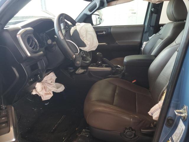 3TMGZ5AN6KM281443 - 2019 TOYOTA TACOMA DOUBLE CAB BLUE photo 7