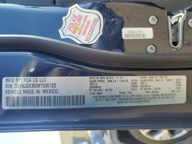 3C4NJDCB5MT595122 - 2021 JEEP COMPASS LIMITED 蓝色 照片 13