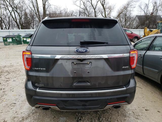 1FM5K8F88JGA20237 - 2018 FORD EXPLORER LIMITED GRAY photo 6