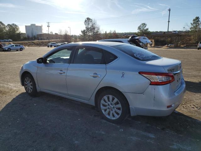 3N1AB7AP0DL716900 - 2013 NISSAN SENTRA S SILVER photo 2