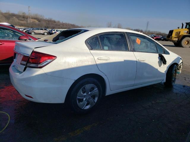 19XFB2F51EE000669 - 2014 HONDA CIVIC LX WHITE photo 3