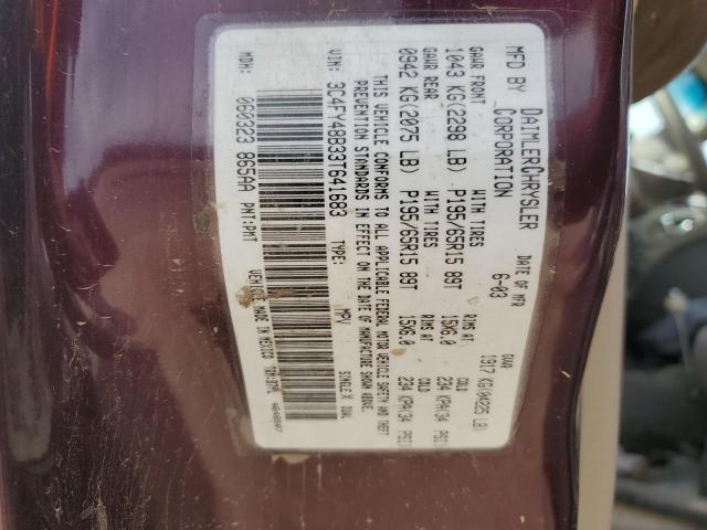 3C4FY48B33T641683 - 2003 CHRYSLER PT CRUISER CLASSIC 紫色 照片 12