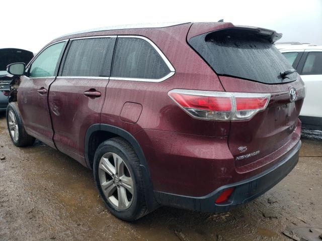 5TDJKRFH5FS092664 - 2015 TOYOTA HIGHLANDER XLE Tünd qırmızı foto 2