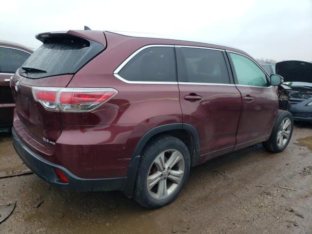 5TDJKRFH5FS092664 - 2015 TOYOTA HIGHLANDER XLE Tünd qırmızı foto 3