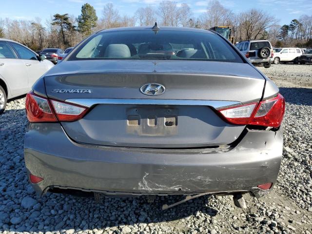 5NPEB4ACXEH890128 - 2014 HYUNDAI SONATA GLS GRAY photo 6