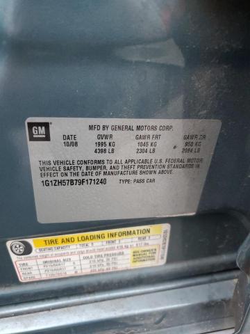 1G1ZH57B79F171240 - 2009 CHEVROLET MALIBU 1LT GREEN photo 12