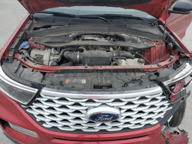 1FM5K8HC2LGA44506 - 2020 FORD EXPLORER PLATINUM RED photo 12