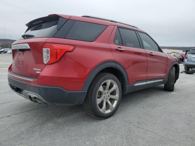 1FM5K8HC2LGA44506 - 2020 FORD EXPLORER PLATINUM RED photo 3