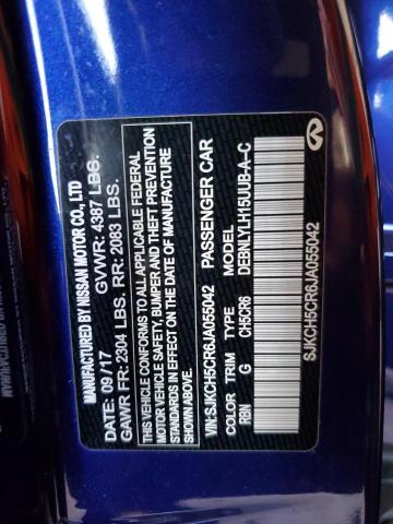 SJKCH5CR6JA055042 - 2018 INFINITI QX30 BASE 蓝色 照片 13