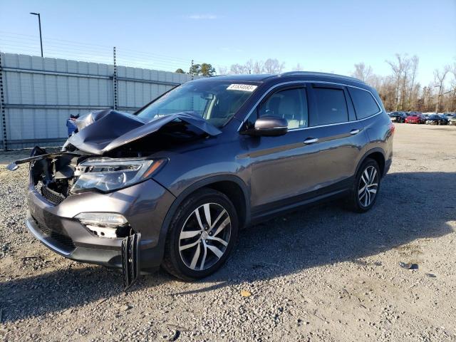 5FNYF5H95JB015792 - 2018 HONDA PILOT TOURING GRAY photo 1