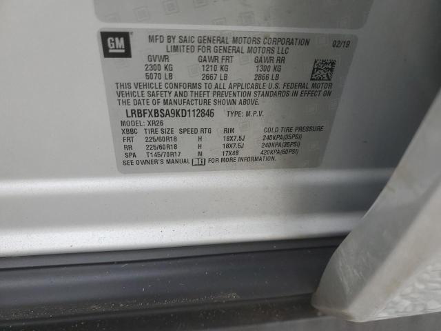 LRBFXBSA9KD112846 - 2019 BUICK ENVISION PREFERRED Gümüş foto 14