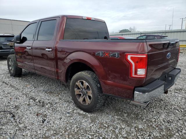 1FTEW1EF8FFA69466 - 2015 FORD F150 SUPERCREW BURGUNDY photo 2