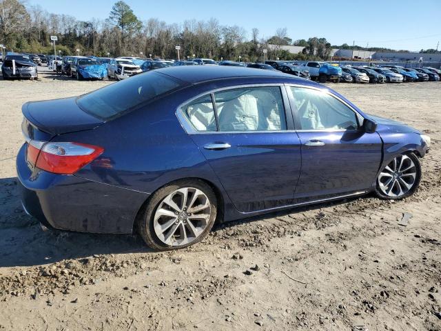 1HGCR2F53FA044600 - 2015 HONDA ACCORD SPORT BLUE photo 3