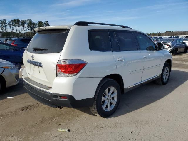 5TDZK3EH9DS141556 - 2013 TOYOTA HIGHLANDER BASE WHITE photo 3