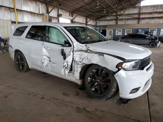 1C4RDHDG4LC102857 - 2020 DODGE DURANGO GT WHITE photo 4