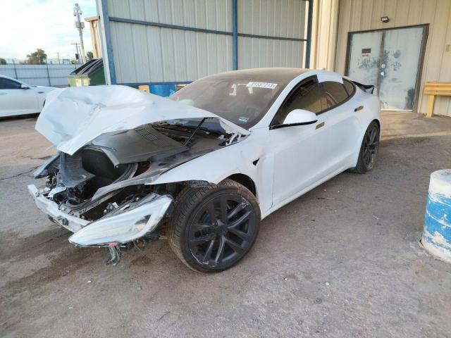 5YJSA1E68MF452097 - 2021 TESLA MODEL S თეთრი ფოტო 1