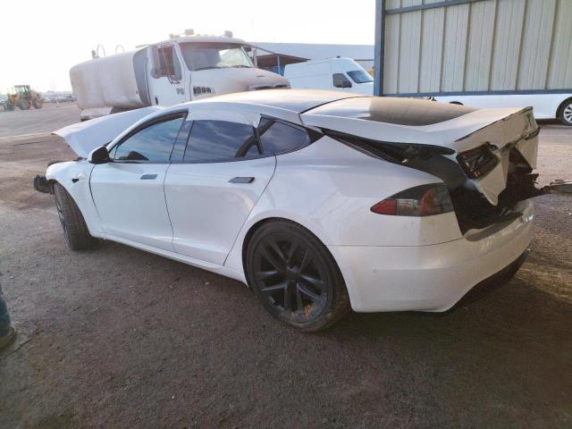 5YJSA1E68MF452097 - 2021 TESLA MODEL S WHITE photo 2