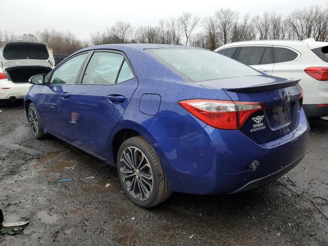 2T1BURHE0EC037290 - 2014 TOYOTA COROLLA L BLUE photo 2