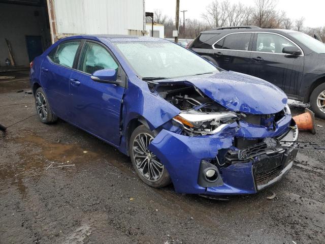 2T1BURHE0EC037290 - 2014 TOYOTA COROLLA L BLUE photo 4