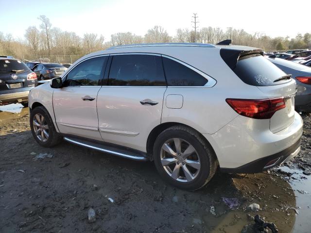 5FRYD4H80EB001164 - 2014 ACURA MDX ADVANCE WHITE photo 2