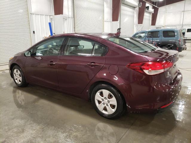 3KPFL4A72HE159108 - 2017 KIA FORTE LX MAROON photo 2