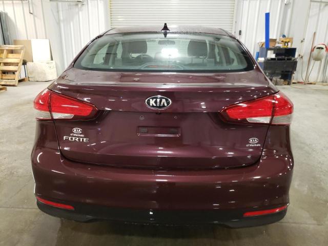 3KPFL4A72HE159108 - 2017 KIA FORTE LX MAROON photo 6