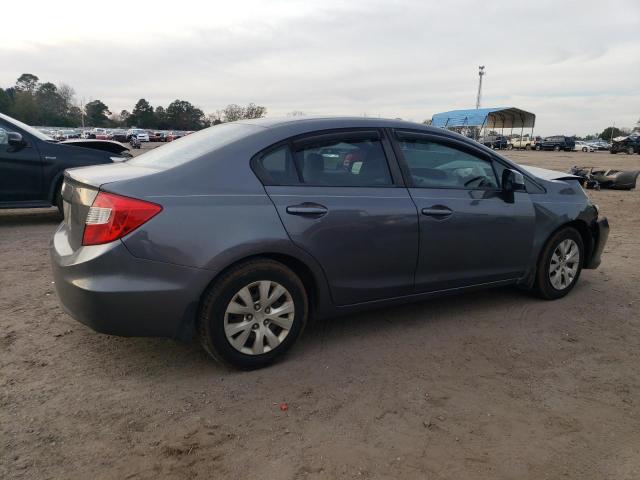 19XFB2F53CE026753 - 2012 HONDA CIVIC LX GRAY photo 3