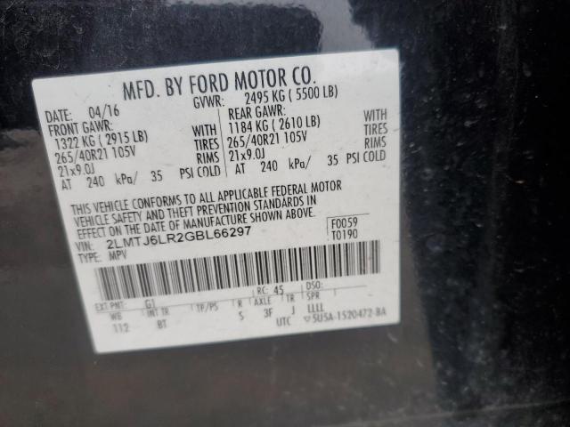 2LMTJ6LR2GBL66297 - 2016 LINCOLN MKX RESERVE Սև լուսանկար 12