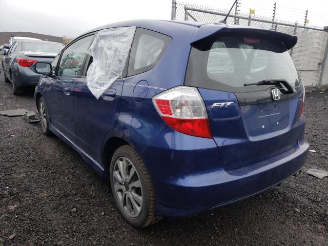 JHMGE8G54DC061970 - 2013 HONDA FIT SPORT BLUE photo 2