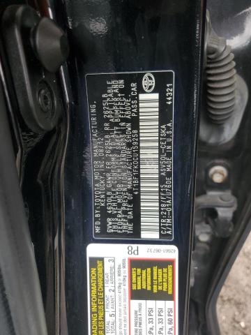 4T1BF1FK0CU159258 - 2012 TOYOTA CAMRY BASE Чорний фото 12