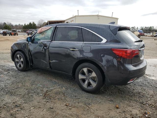 5FRYD4H26GB031834 - 2016 ACURA MDX GRAY photo 2