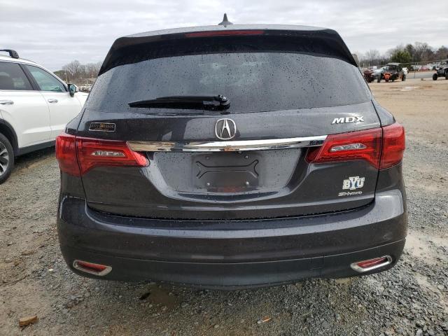 5FRYD4H26GB031834 - 2016 ACURA MDX GRAY photo 6