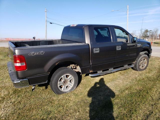 1FTPW14555FB43247 - 2005 FORD F150 SUPERCREW GRAY photo 3