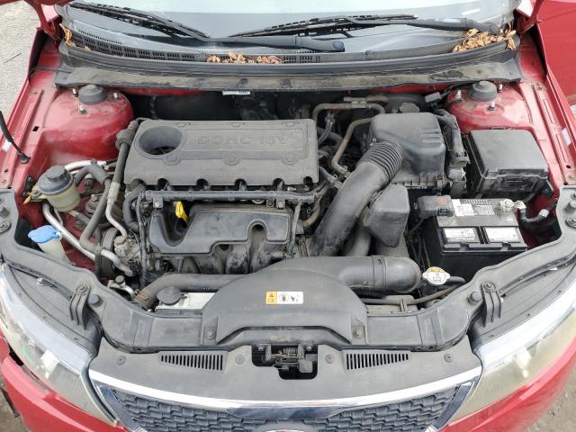 KNAFU5A20D5681181 - 2013 KIA FORTE EX RED photo 11