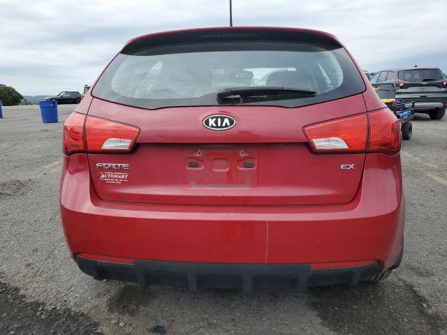 KNAFU5A20D5681181 - 2013 KIA FORTE EX RED photo 6