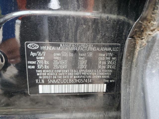 5NMZUDLB6JH057434 - 2018 HYUNDAI SANTA FE S BLACK photo 13