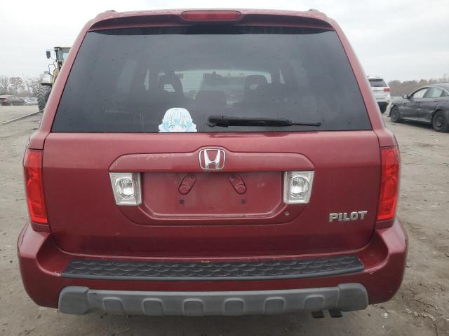 5FNYF18565B045783 - 2005 HONDA PILOT EXL BURGUNDY photo 6