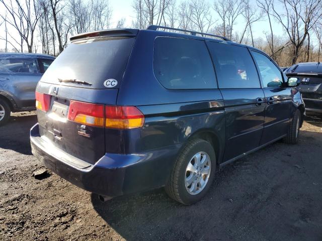 5FNRL18613B055334 - 2003 HONDA ODYSSEY EX BLUE photo 3