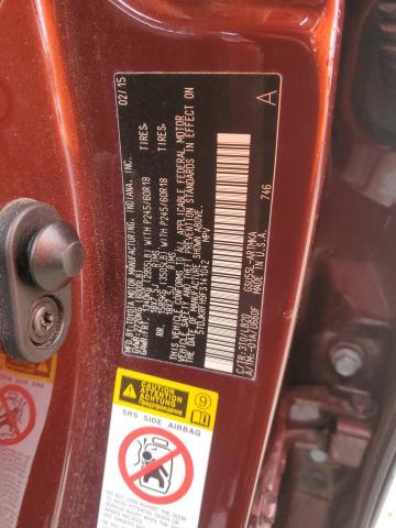 5TDJKRFH9FS141042 - 2015 TOYOTA HIGHLANDER XLE RED photo 13