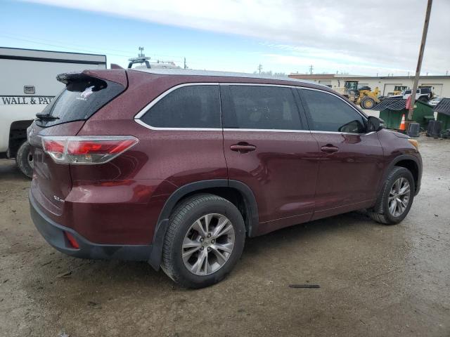 5TDJKRFH9FS141042 - 2015 TOYOTA HIGHLANDER XLE RED photo 3