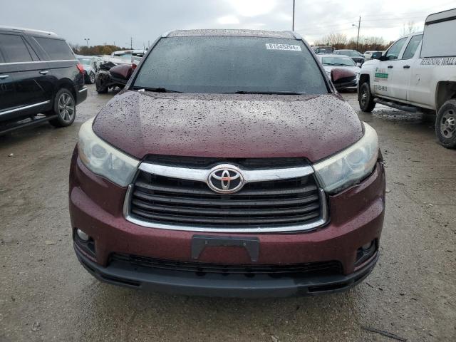 5TDJKRFH9FS141042 - 2015 TOYOTA HIGHLANDER XLE RED photo 5