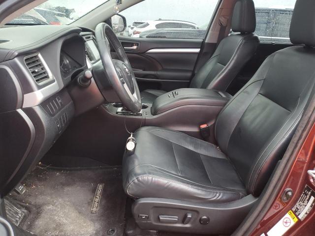 5TDJKRFH9FS141042 - 2015 TOYOTA HIGHLANDER XLE RED photo 7