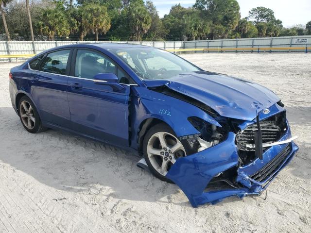 3FA6P0H73GR237749 - 2016 FORD FUSION SE BLUE photo 4