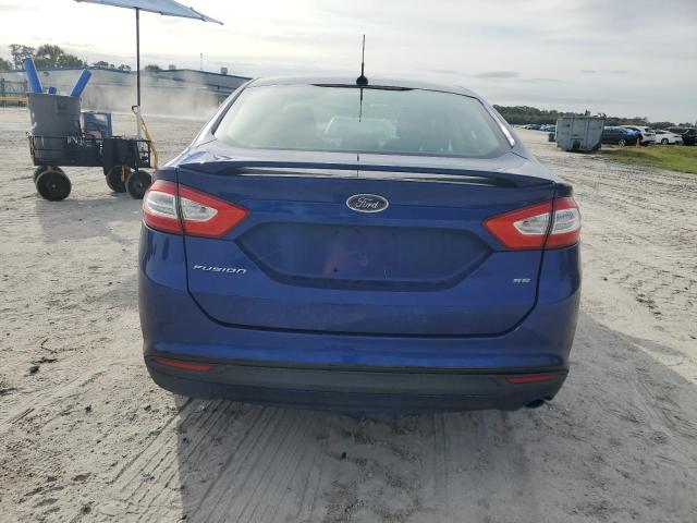 3FA6P0H73GR237749 - 2016 FORD FUSION SE BLUE photo 6