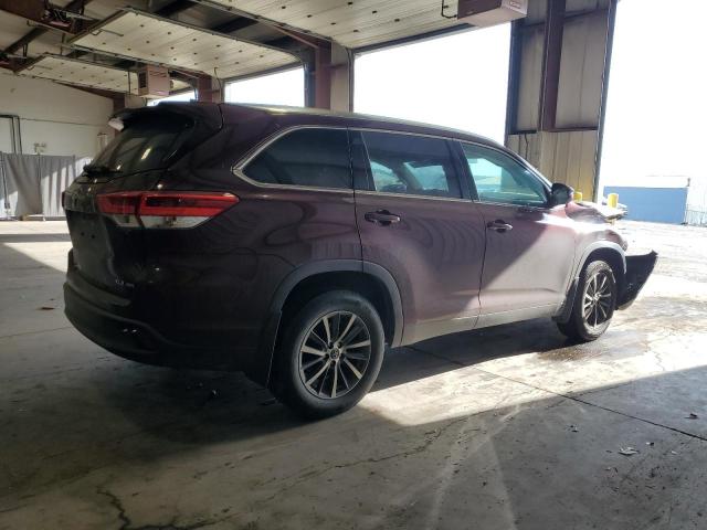 5TDJZRFH8KS929378 - 2019 TOYOTA HIGHLANDER SE BURGUNDY photo 3