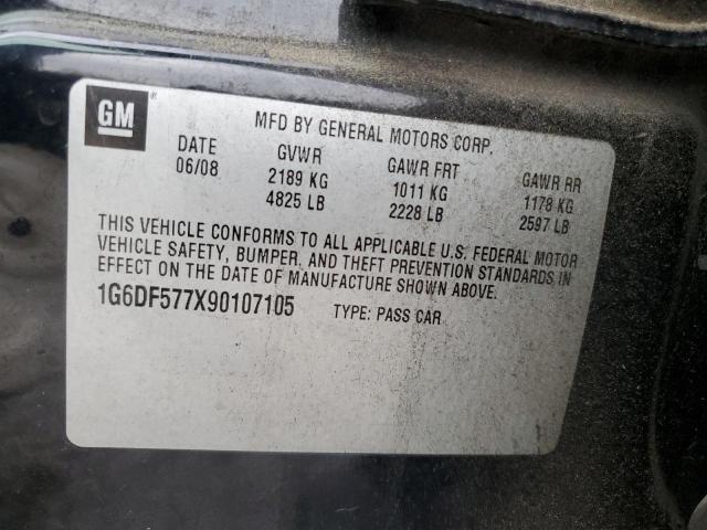 1G6DF577X90107105 - 2009 CADILLAC CTS BLACK photo 12