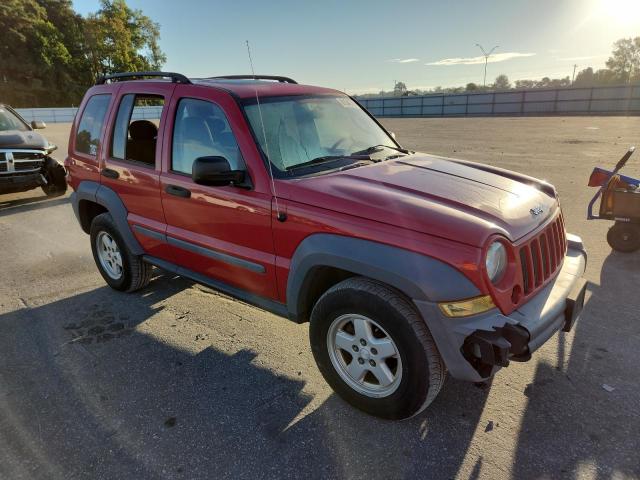 1J4GL48K05W532835 - 2005 JEEP LIBERTY SPORT Czerwony zdjęcie 4