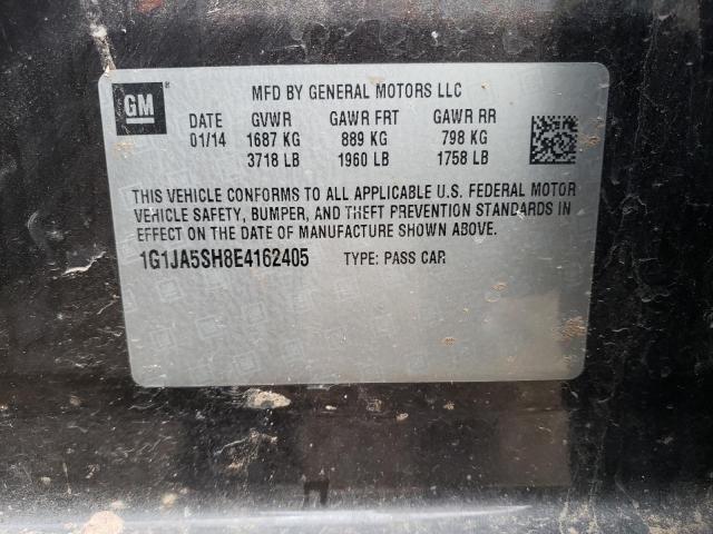 1G1JA5SH8E4162405 - 2014 CHEVROLET SONIC LS შავი ფოტო 12