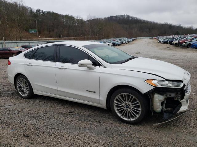 3FA6P0LU8ER266805 - 2014 FORD FUSION SE HYBRID WHITE photo 4